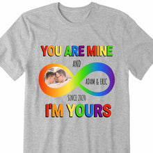 You Are Mine And I'm Yours Infinity Love Design - Personalized Custom Unisex T-shirt, Hoodie - FAM393_WBAS