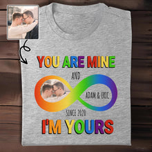 You Are Mine And I'm Yours Infinity Love Design - Personalized Custom Unisex T-shirt, Hoodie - FAM393_WBAS