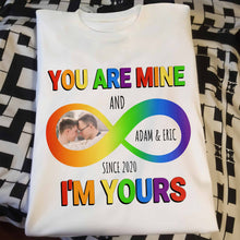 You Are Mine And I'm Yours Infinity Love Design - Personalized Custom Unisex T-shirt, Hoodie - FAM393_WBAS