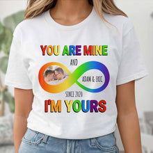 You Are Mine And I'm Yours Infinity Love Design - Personalized Custom Unisex T-shirt, Hoodie - FAM393_WBAS