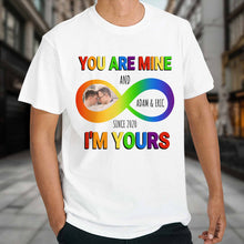 You Are Mine And I'm Yours Infinity Love Design - Personalized Custom Unisex T-shirt, Hoodie - FAM393_WBAS