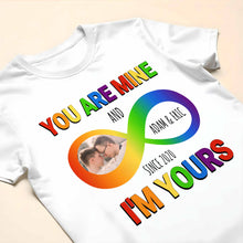 You Are Mine And I'm Yours Infinity Love Design - Personalized Custom Unisex T-shirt, Hoodie - FAM393_WBAS