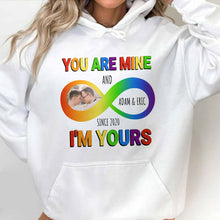 You Are Mine And I'm Yours Infinity Love Design - Personalized Custom Unisex T-shirt, Hoodie - FAM393_WBAS