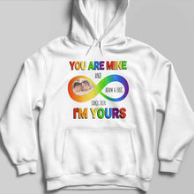 You Are Mine And I'm Yours Infinity Love Design - Personalized Custom Unisex T-shirt, Hoodie - FAM393_WBAS