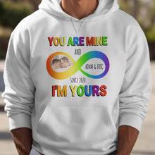 You Are Mine And I'm Yours Infinity Love Design - Personalized Custom Unisex T-shirt, Hoodie - FAM393_WBAS