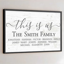 This Is Us, Elegant Family Name Display - Personalized Custom Horizontal Poster - FAM414_HPOS