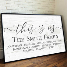 This Is Us, Elegant Family Name Display - Personalized Custom Horizontal Poster - FAM414_HPOS
