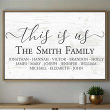 This Is Us, Elegant Family Name Display - Personalized Custom Horizontal Poster - FAM414_HPOS