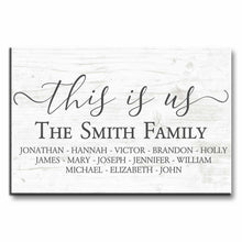 This Is Us, Elegant Family Name Display - Personalized Custom Horizontal Poster - FAM414_HPOS