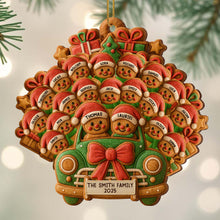 Celebrate Your Family's Holiday With Custom Van And Bears Ornament - Personalized Custom Wood Ornament, Custom Shaped - FAM428_WDO