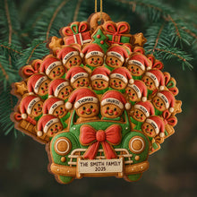 Celebrate Your Family's Holiday With Custom Van And Bears Ornament - Personalized Custom Wood Ornament, Custom Shaped - FAM428_WDO