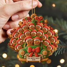 Celebrate Your Family's Holiday With Custom Van And Bears Ornament - Personalized Custom Wood Ornament, Custom Shaped - FAM428_WDO