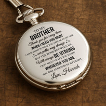 To My Brother, Thank You For Being There - Personalized Silver Plated Pocket Watch - FAM598_SWATCH