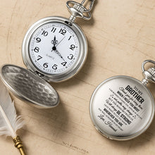 To My Brother, Thank You For Being There - Personalized Silver Plated Pocket Watch - FAM598_SWATCH