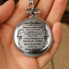 To My Brother, There Is No Better Friend, Stars And Floral Patterns - Personalized Silver Plated Pocket Watch - FAM608_SWATCH