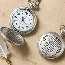 To My Brother, There Is No Better Friend, Stars And Floral Patterns - Personalized Silver Plated Pocket Watch - FAM608_SWATCH