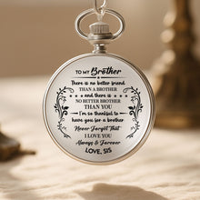 To My Brother, There Is No Better Friend, Stars And Floral Patterns - Personalized Silver Plated Pocket Watch - FAM608_SWATCH