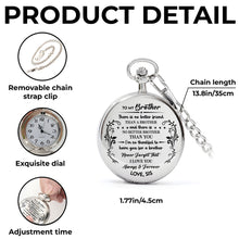 To My Brother, There Is No Better Friend, Stars And Floral Patterns - Personalized Silver Plated Pocket Watch - FAM608_SWATCH