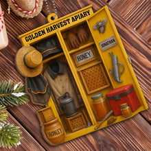 Golden Harvest Apiary With Bee And Equipment - Personalized Custom Wood Ornament, Car Hanging Ornament - FARM014_WCA