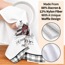 Sweet Farmhouse Custom Name Barn And Rooster Design - Personalized Kitchen Towel - FARM082_TOWL