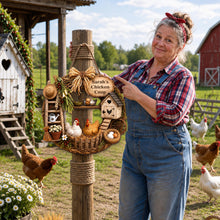 My Chicken Coop With Chickens And Farm Elements Wood Sign - Personalized Custom Shaped Wood Sign - FARM147_WSIGN