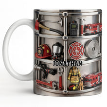 Fire Rescue Themed Personalized Coffee Mug - Personalized Custom Coffee Mug - FIF050_MG