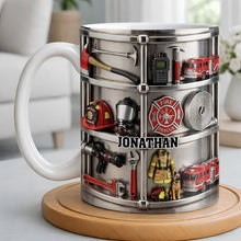Fire Rescue Themed Personalized Coffee Mug - Personalized Custom Coffee Mug - FIF050_MG