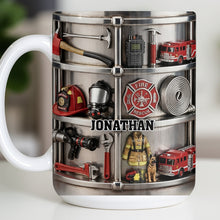 Fire Rescue Themed Personalized Coffee Mug - Personalized Custom Coffee Mug - FIF050_MG