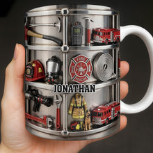 Fire Rescue Themed Personalized Coffee Mug - Personalized Custom Coffee Mug - FIF050_MG