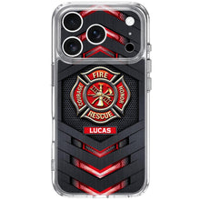 Courage Honor Fire Rescue Emblem - Personalized Clear Phone Case - FIF057_PHC