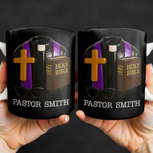 Pastor, Cross, Glasses and Holy Bible - Personalized Custom Coffee Mug - FTH054_MG