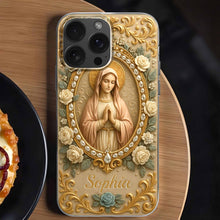 Celebrate Faith and Grace, Beautiful Rose and Virgin Mary Design - Personalized Clear Phone Case - FTH095_PHC