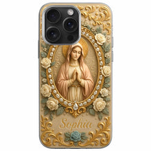 Celebrate Faith and Grace, Beautiful Rose and Virgin Mary Design - Personalized Clear Phone Case - FTH095_PHC