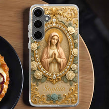 Celebrate Faith and Grace, Beautiful Rose and Virgin Mary Design - Personalized Clear Phone Case - FTH095_PHC