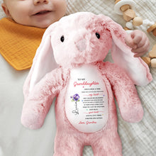 To My Granddaughter, Once Upon A Time, Bunny And Flowers - Personalized Stuffed Bunny - GDT108_BUN