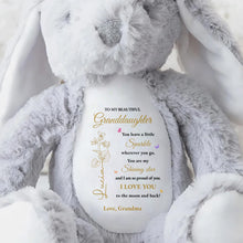 To My Beautiful Granddaughter, You leave a little Sparkle, Stuffed Bunny with Stars - Personalized Stuffed Bunny - GDT187_BUN