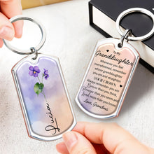 Straighten Your Crown Inspirational Quote With Flowers - Personalized Custom Keychain - GDT217_KCH