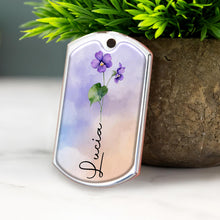 Straighten Your Crown Inspirational Quote With Flowers - Personalized Custom Keychain - GDT217_KCH