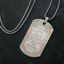 To My Granddaughter Once Upon A Time Flower And Butterfly - Personalized Custom Dog Tag Necklace - GDT557_DTNECK