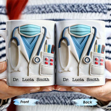 Celebrate Everyday Heroes With Medical Professional Gifts, Stethoscope And Mask - Personalized Custom Coffee Mug - GRAD040_MG
