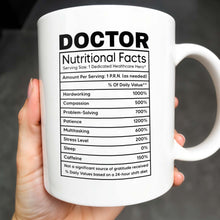 DOCTOR Nutritional Facts, Dedicated Healthcare Hero, Nutritional Label - Personalized Custom Coffee Mug - GRAD279_MG