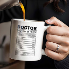 DOCTOR Nutritional Facts, Dedicated Healthcare Hero, Nutritional Label - Personalized Custom Coffee Mug - GRAD279_MG