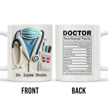 DOCTOR Nutritional Facts, Dedicated Healthcare Hero, Nutritional Label - Personalized Custom Coffee Mug - GRAD279_MG