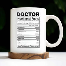 DOCTOR Nutritional Facts, Dedicated Healthcare Hero, Nutritional Label - Personalized Custom Coffee Mug - GRAD279_MG