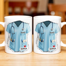Celebrate Your Favorite Nurse, Nurse Uniform And Medical Tools - Personalized Custom Coffee Mug - GRAD283_MG