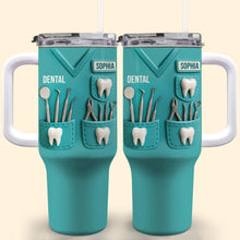 Celebrate Your Passion For Dentistry With Essential Tools - Personalized 40oz Tumbler With Straw - GRAD307_TBS