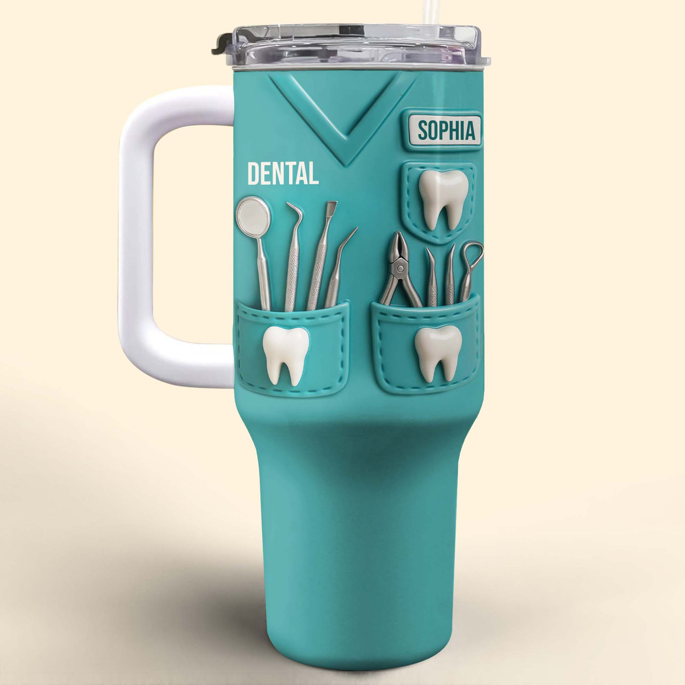 Celebrate Your Passion For Dentistry With Essential Tools - Personalized 40oz Tumbler With Straw - GRAD307_TBS