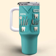 Celebrate Your Passion For Dentistry With Essential Tools - Personalized 40oz Tumbler With Straw - GRAD307_TBS