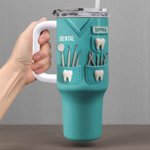 Celebrate Your Passion For Dentistry With Essential Tools - Personalized 40oz Tumbler With Straw - GRAD307_TBS