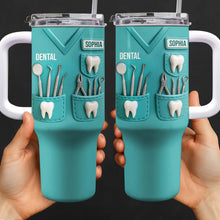 Celebrate Your Passion For Dentistry With Essential Tools - Personalized 40oz Tumbler With Straw - GRAD307_TBS